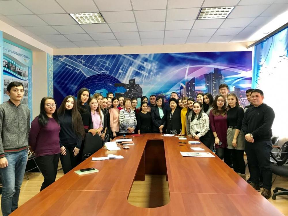 Опытные ведущие национального телеканала «КАЗАХСТАН» провели мастер-класс для студентов кафедры «Телерадио и связь с общественностью»